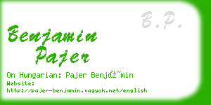 benjamin pajer business card